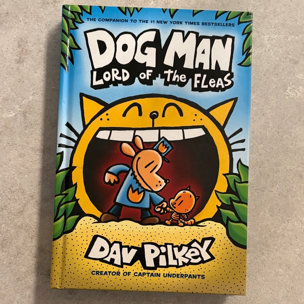 Dog Man: Lord of the Fleas by - Blue and Yellow Cover